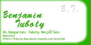 benjamin tuboly business card